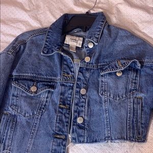 Denim cropped jacket